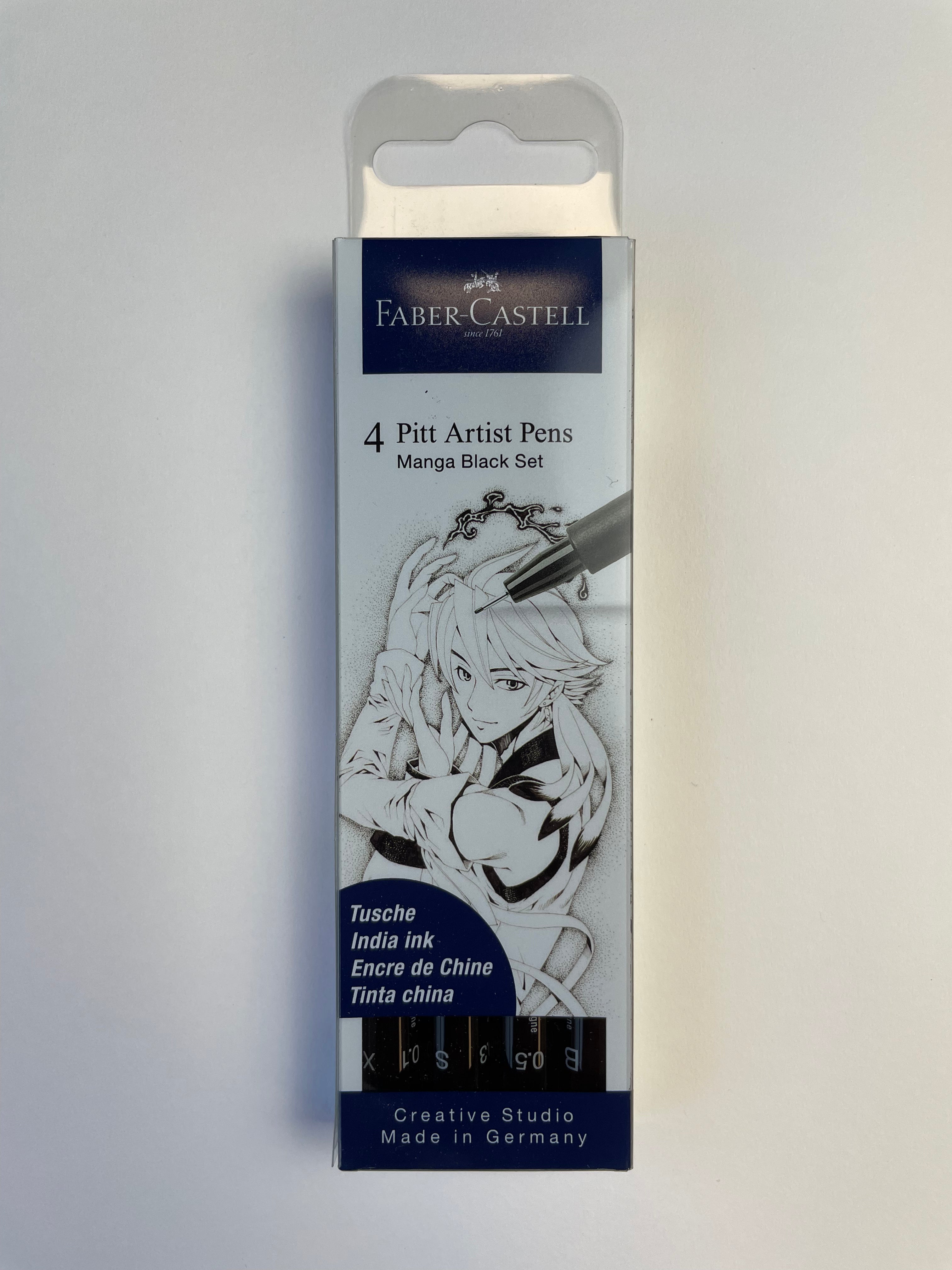 Faber-Castell Pitt Artists' Pen Manga Wallet Black and Grey Set of
